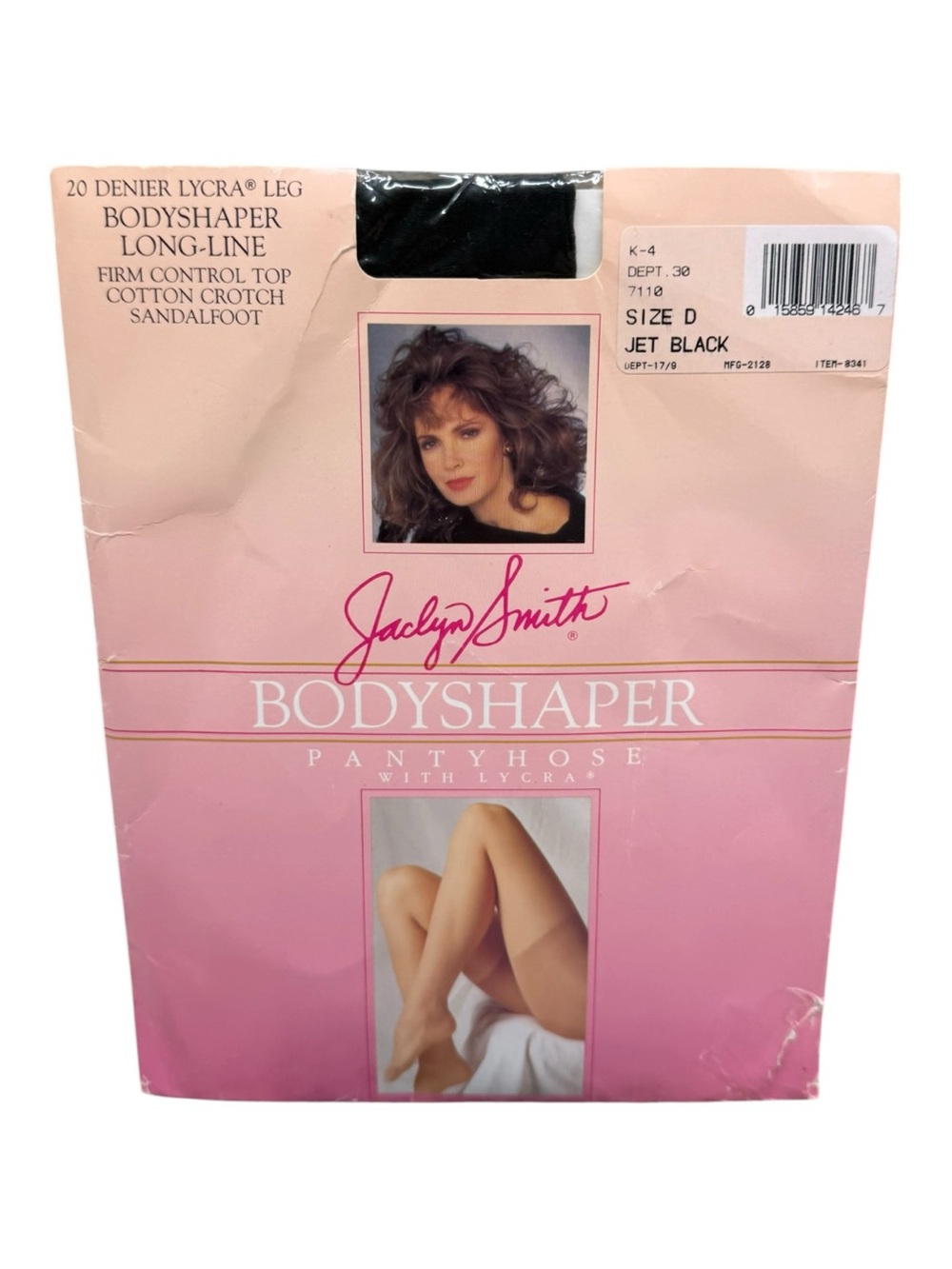Jaclyn Smith Pantyhose Body Shaper Size D Black Long-line Control Top 20 Denier